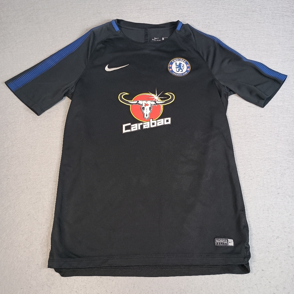 Nike Dri-Fit Men's M Chelsea FC 2017/18 Training Carabao Black Soccer Jersey